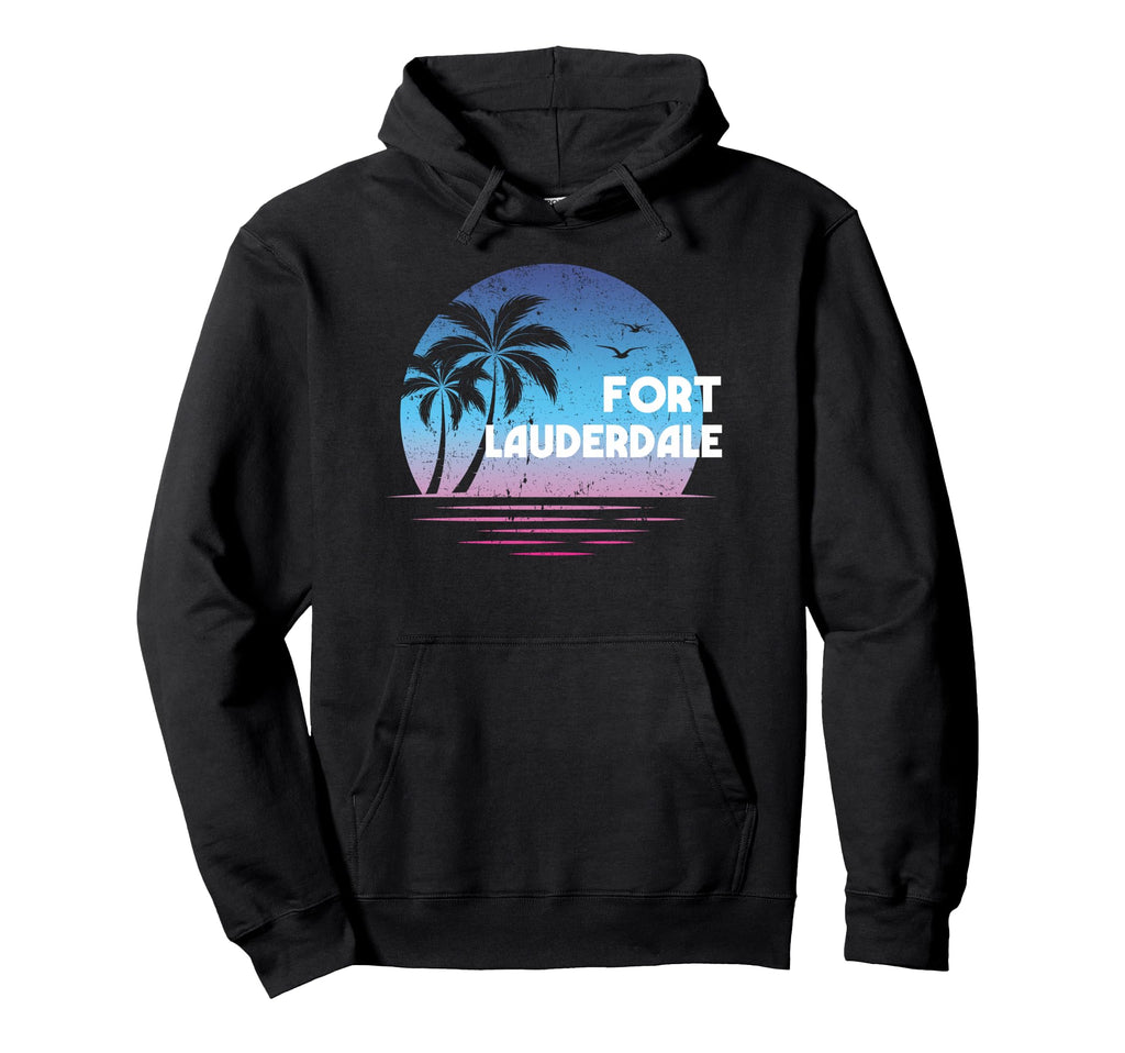 Fort Lauderdale Florida Distressed Hoodie - Novelty Apparel for Adults - T-Shirt, Sweatshirt, Hoodie