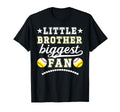 Little Brother Biggest Fan Softball T-Shirt - Minimalist Print Unisex - T-Shirt, Sweatshirt, Hoodie