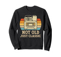 Not Old Just Music Cassette Tape Sweatshirt - Minimalist Print for Adults - T-Shirt, Sweatshirt, Hoodie