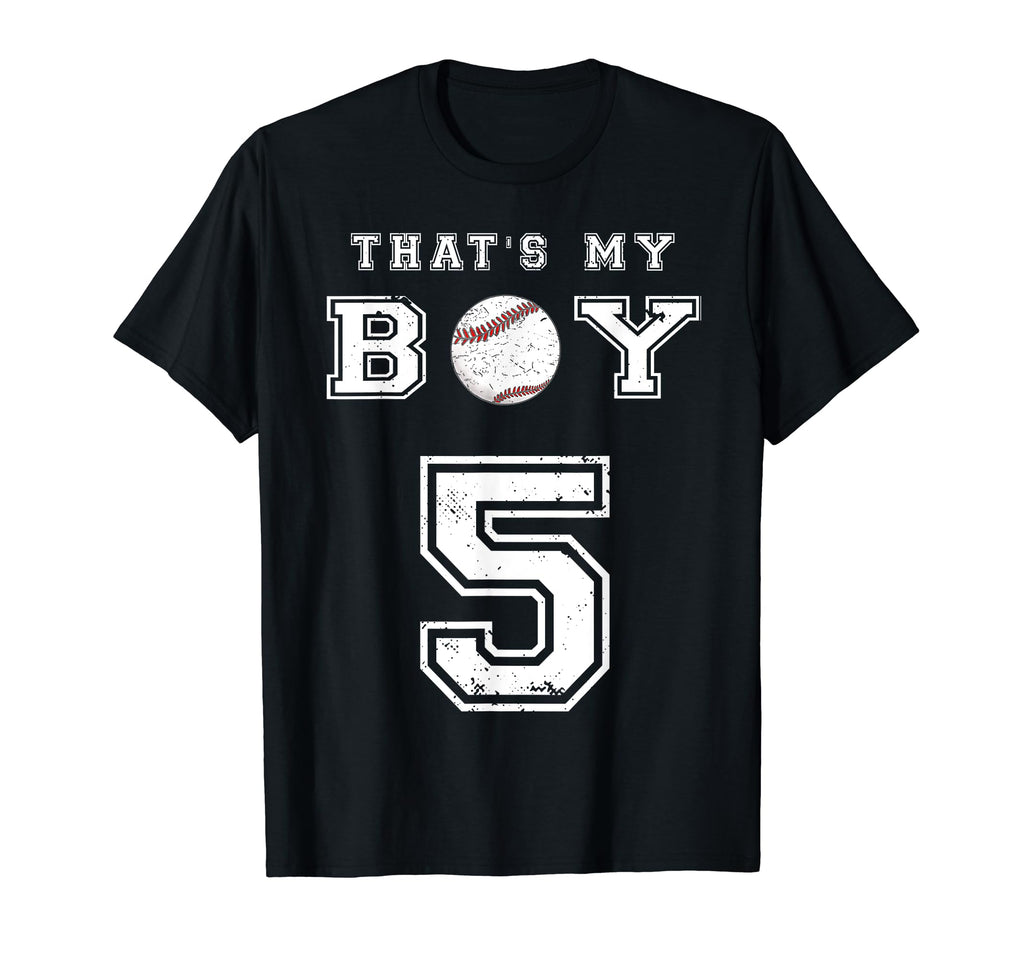 Thats My Baseball 5 Jersey Number T-Shirt - Fun Novelty Design for Adults - T-Shirt, Sweatshirt, Hoodie