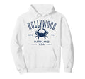 Hollywood Maryland Crab Distressed Hoodie - Casual Everyday Wear Men Women - T-Shirt, Sweatshirt, Hoodie