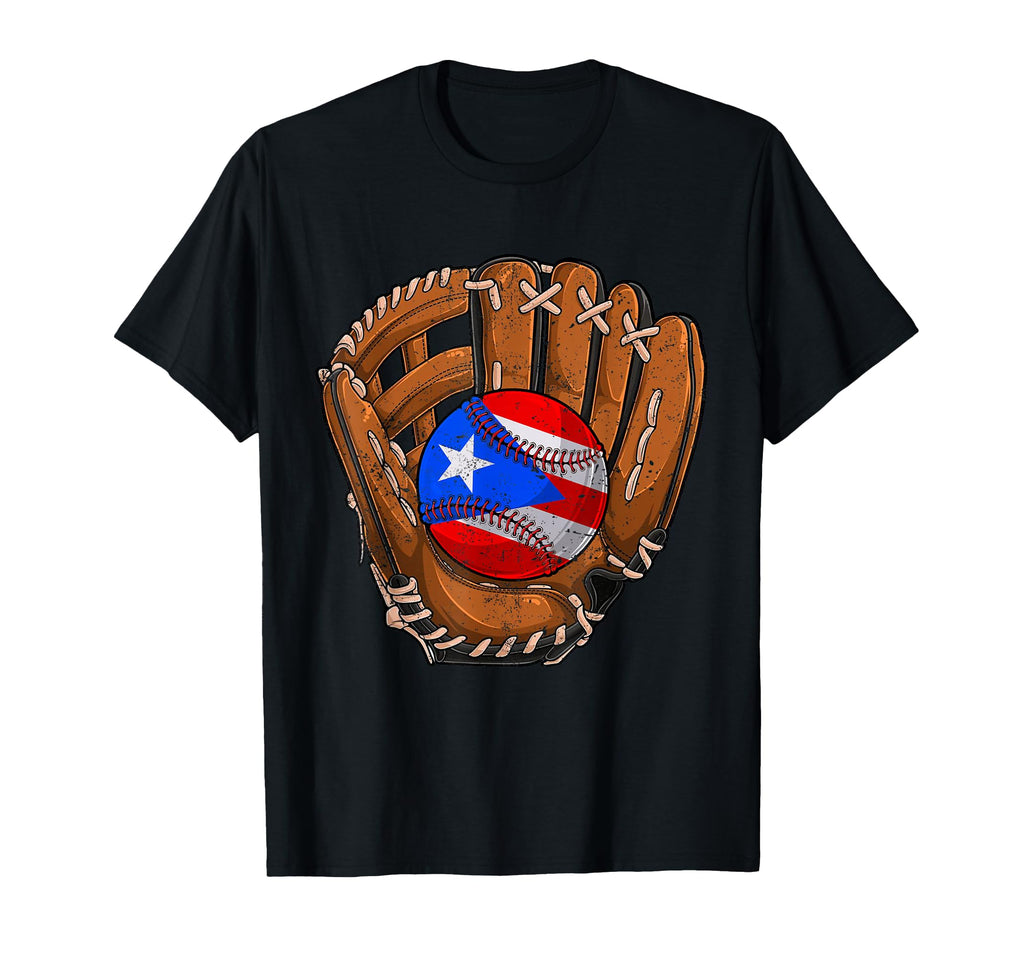 Puerto Rico Flag Baseball Ball T-Shirt - Casual Everyday Wear Men Women - T-Shirt, Sweatshirt, Hoodie