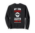My Son Catches Baseball Catcher Dad Sweatshirt - Unique Graphic Men Women - T-Shirt, Sweatshirt, Hoodie