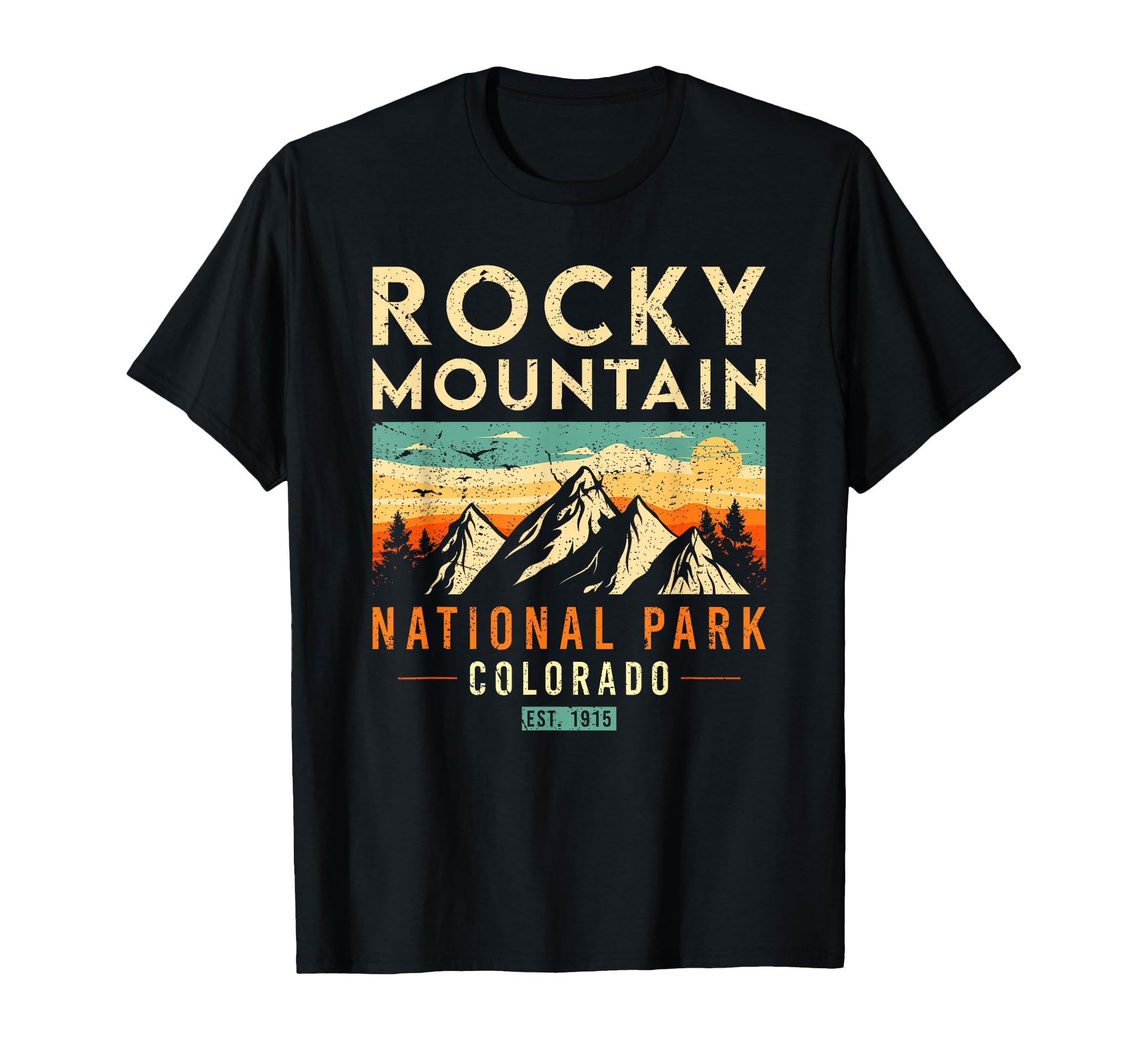 Rocky Mountain Est 1915 Colorado T-Shirt - Unique Graphic Men Women - T-Shirt, Sweatshirt, Hoodie