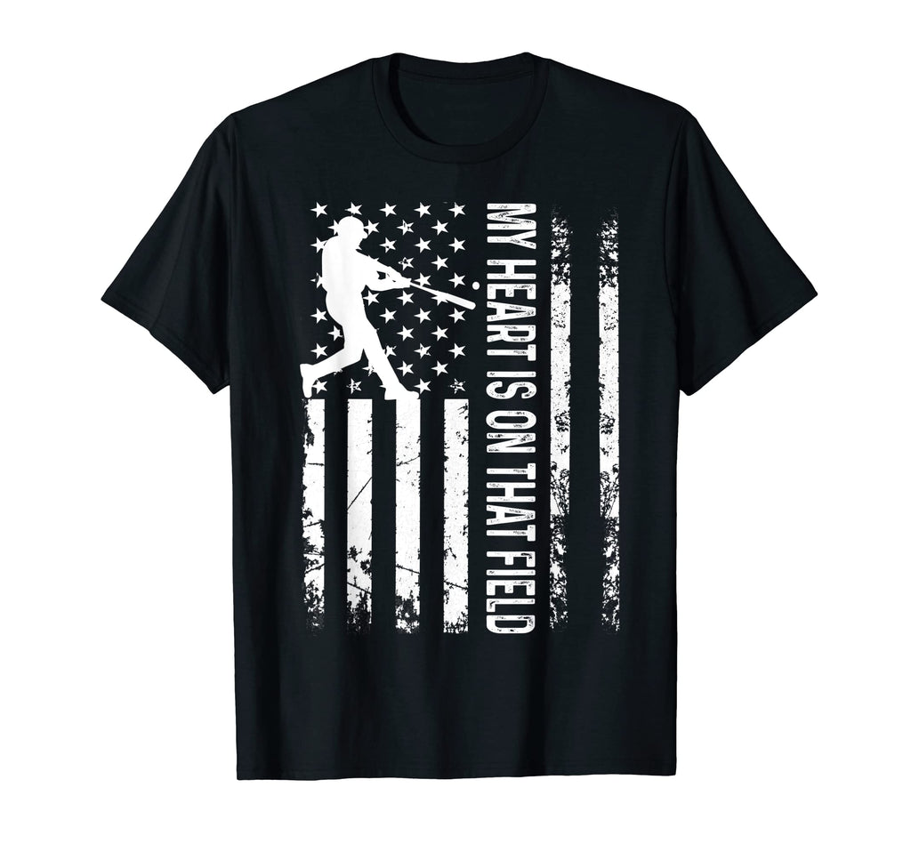 My Heart Is That Field Usa Flag T-Shirt - Aesthetic Graphic for Adults - T-Shirt, Sweatshirt, Hoodie