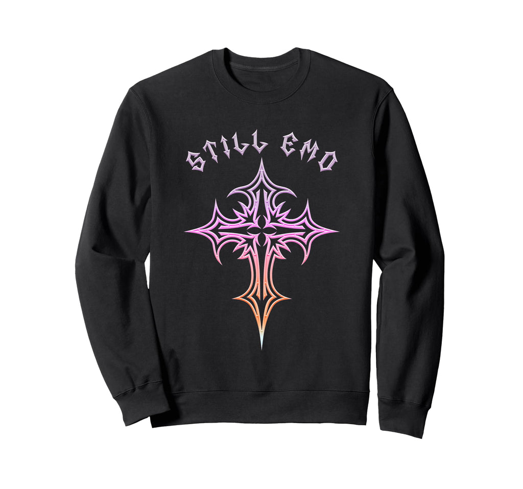 Still Emo Gothic Cross Y2K Sweatshirt - Trendy Graphic for Adults - T-Shirt, Sweatshirt, Hoodie