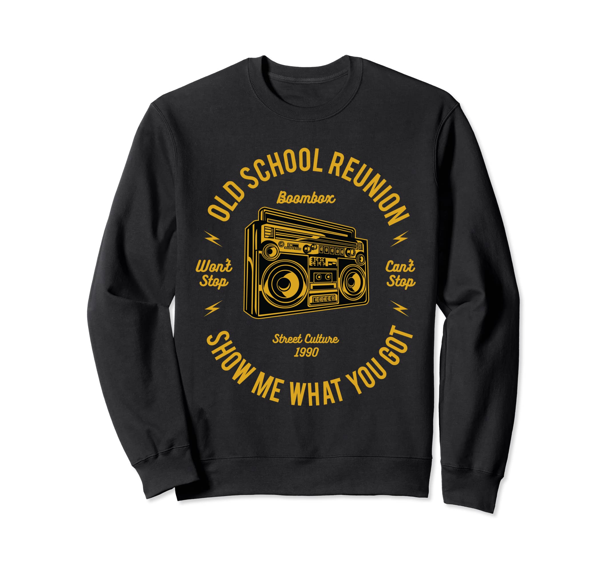 Dj Hip Hop Old School Boombox Rap Sweatshirt - Novelty Apparel Unisex - T-Shirt, Sweatshirt, Hoodie