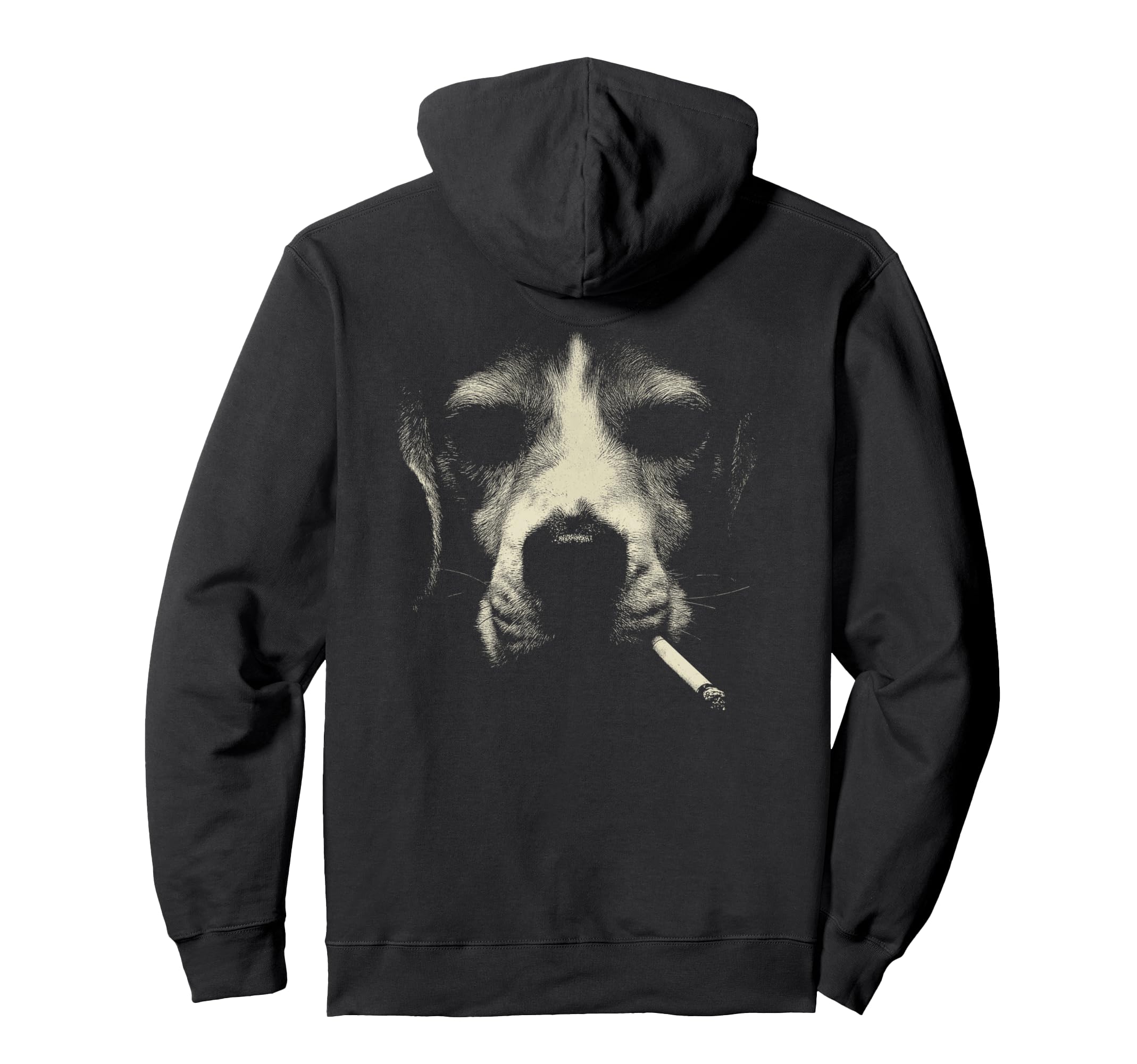 Beagle Smoking Cigarette Grunge Meme 90S Hoodie - Minimalist Print Unisex - T-Shirt, Sweatshirt, Hoodie