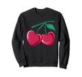 Cherry Heart Shape Red Aesthetic Sweatshirt - Trendy Graphic Unisex - T-Shirt, Sweatshirt, Hoodie