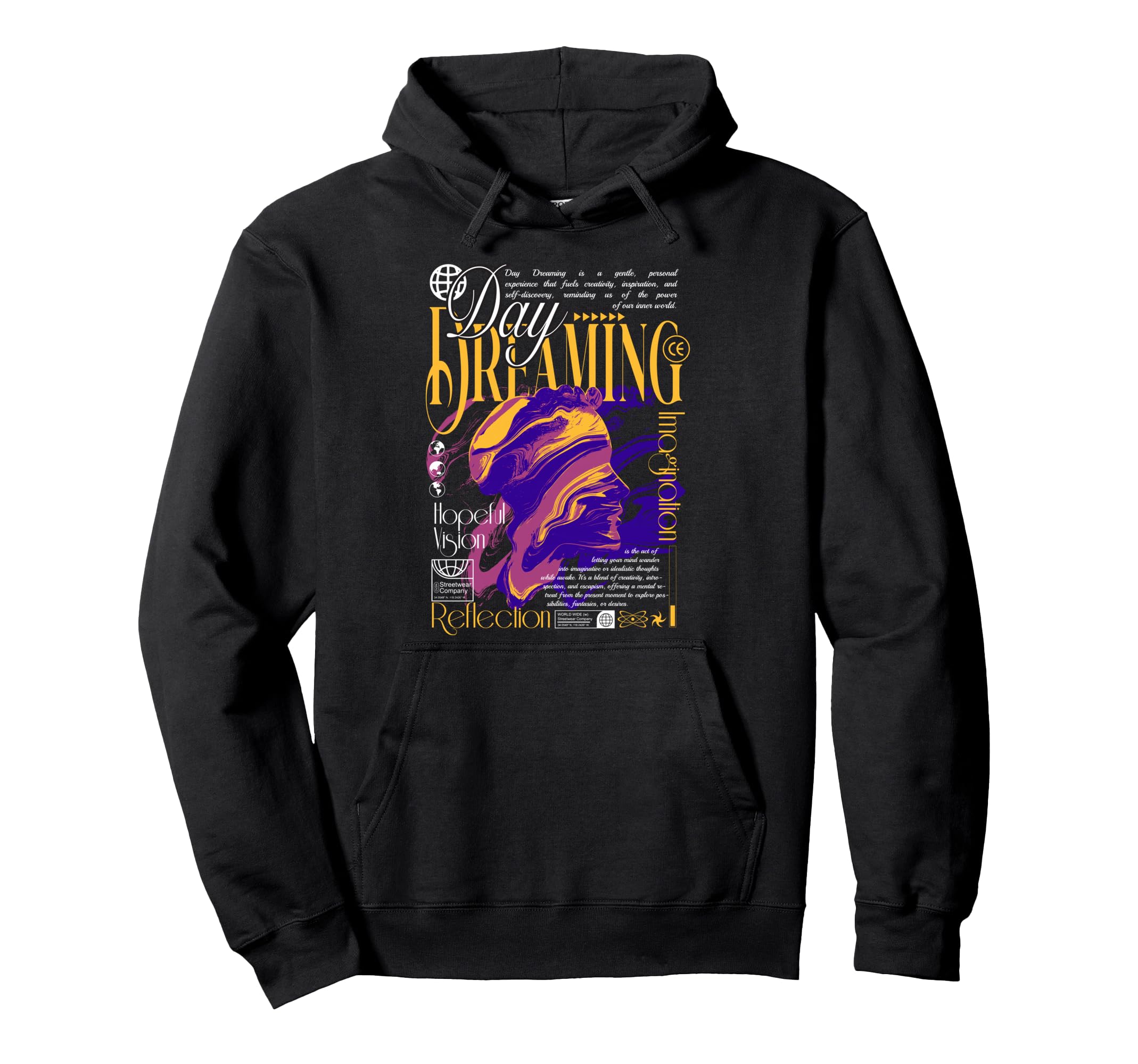Y2K Dreaming Bold Urban Graffiti Hoodie - Minimalist Print for Adults - T-Shirt, Sweatshirt, Hoodie