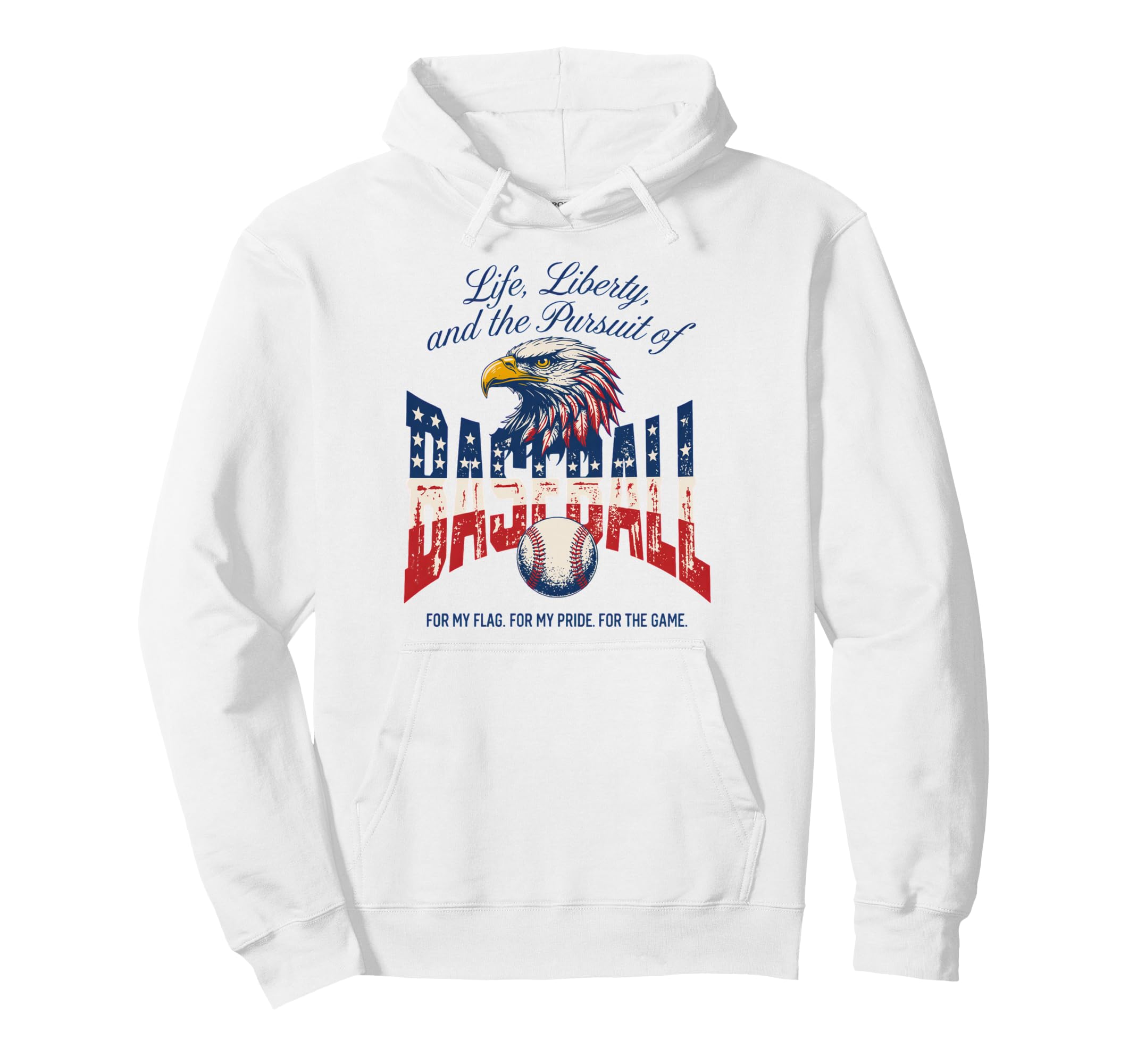 American Baseball Flag Proud Baseball Hoodie - Aesthetic Graphic Unisex - T-Shirt, Sweatshirt, Hoodie