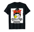 Messy Bun Hair Ballpark Mom Softball T-Shirt - Custom Art Print for Adults - T-Shirt, Sweatshirt, Hoodie