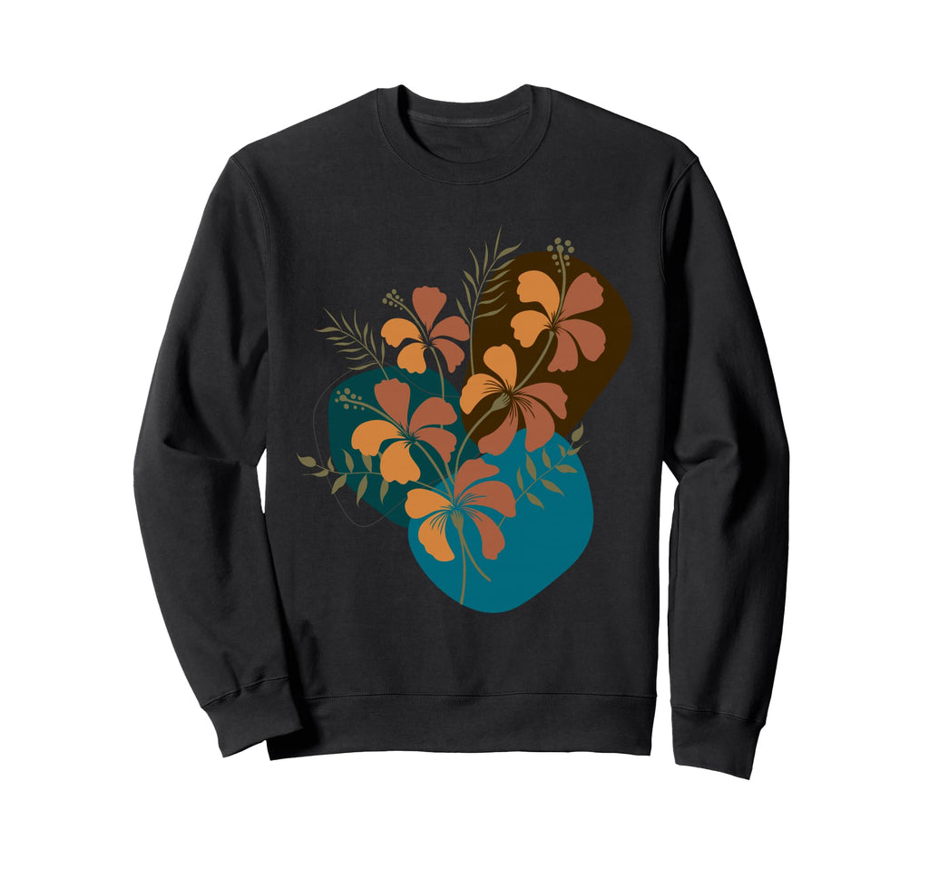 Abstract Botanical Flower Aesthetic Sweatshirt - Unique Graphic for Adults - T-Shirt, Sweatshirt, Hoodie
