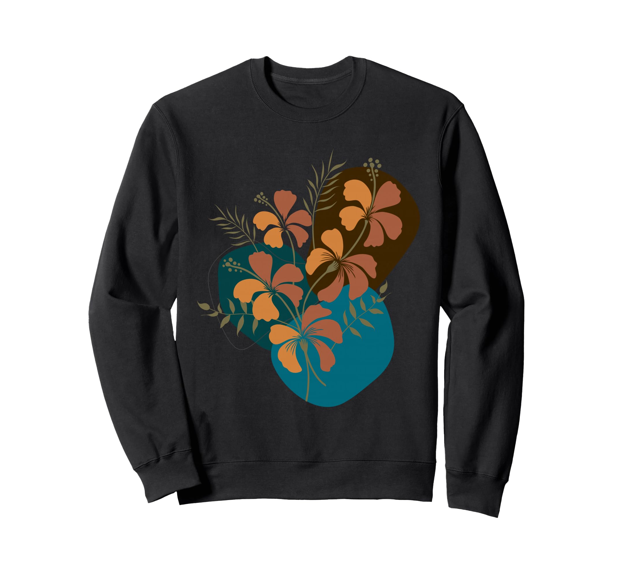 Abstract Botanical Flower Aesthetic Sweatshirt - Unique Graphic for Adults - T-Shirt, Sweatshirt, Hoodie