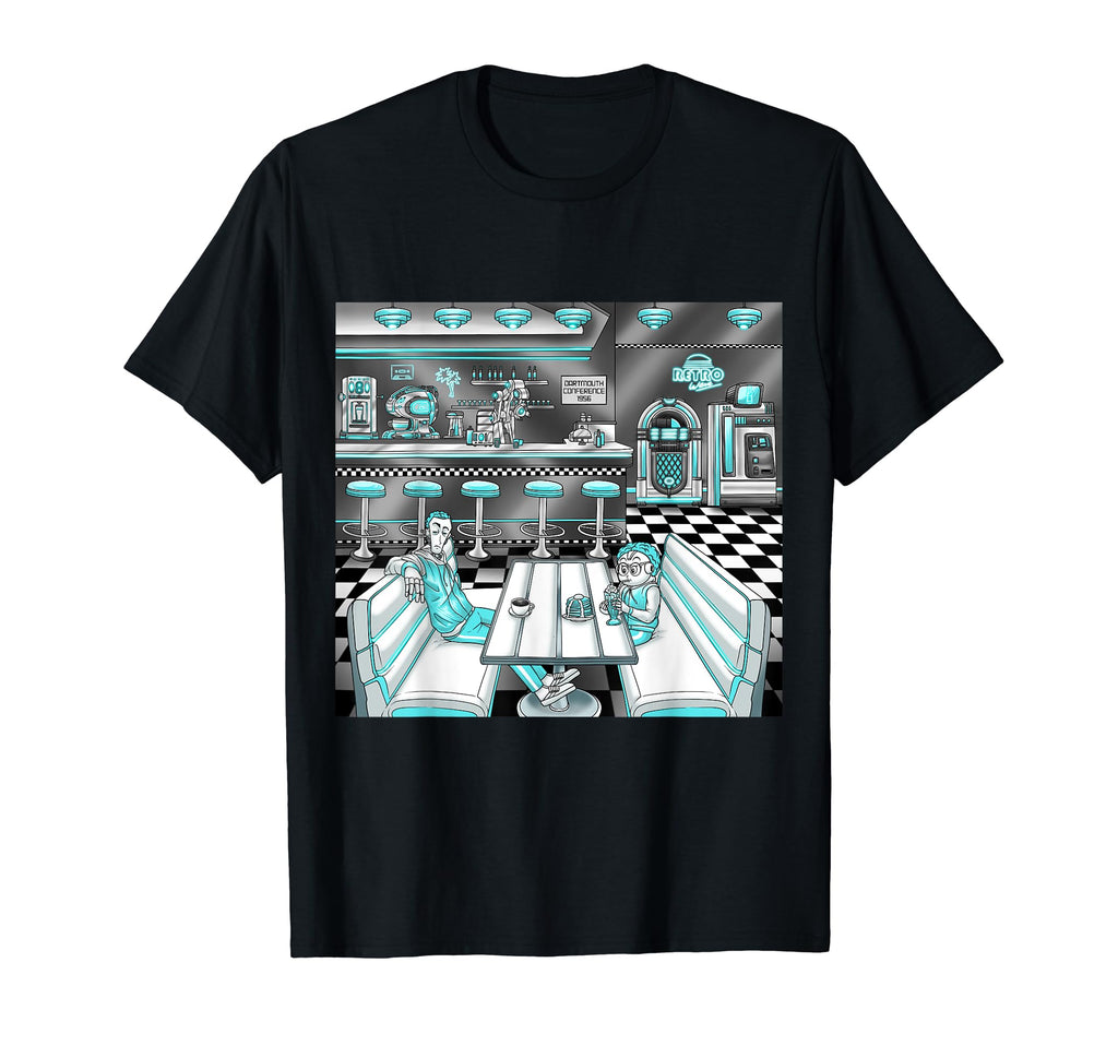Artificial Intelligence Ai Robot Coffee T-Shirt - Graphic Print for Adults - T-Shirt, Sweatshirt, Hoodie