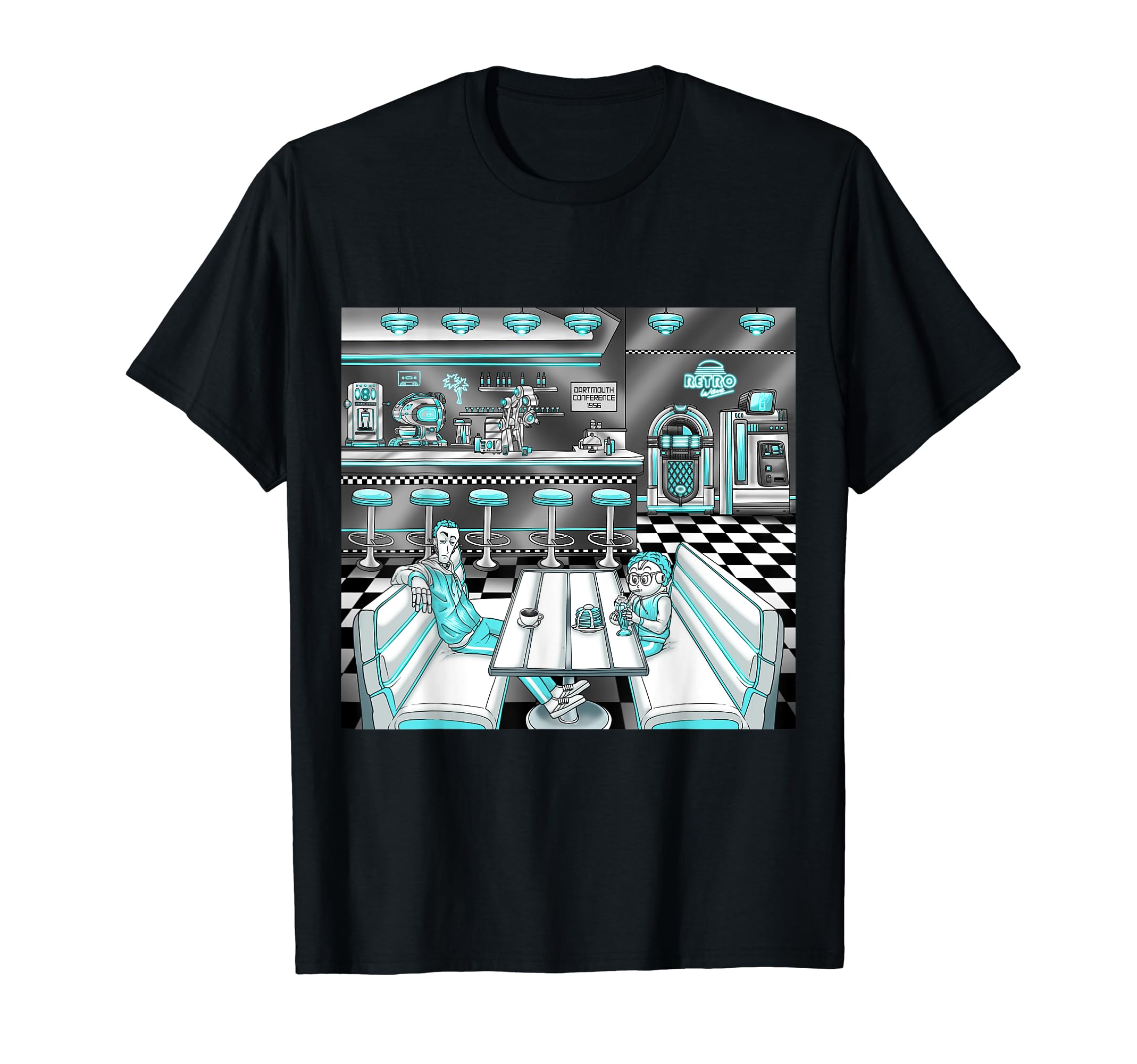 Artificial Intelligence Ai Robot Coffee T-Shirt - Graphic Print for Adults - T-Shirt, Sweatshirt, Hoodie