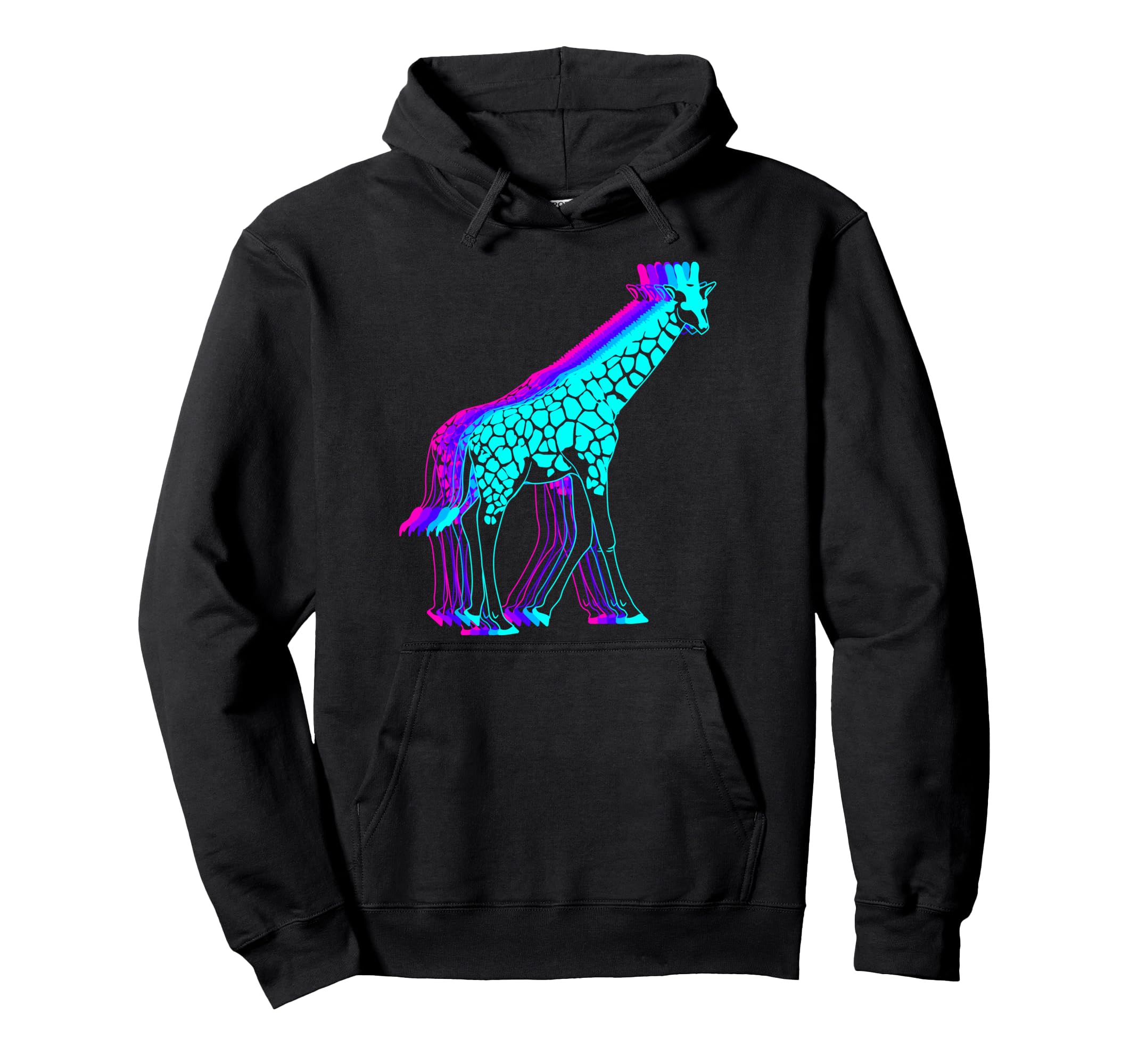 Giraffe Animal Vaporwave Hoodie - Minimalist Print Unisex - T-Shirt, Sweatshirt, Hoodie