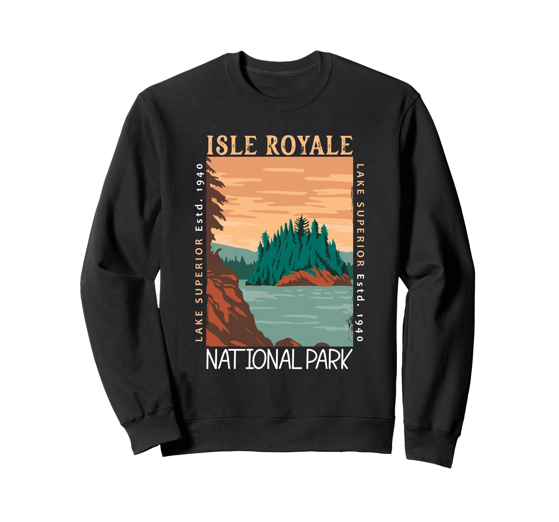 Isle Royale National Park Lake Sweatshirt - Trendy Graphic Men Women - T-Shirt, Sweatshirt, Hoodie