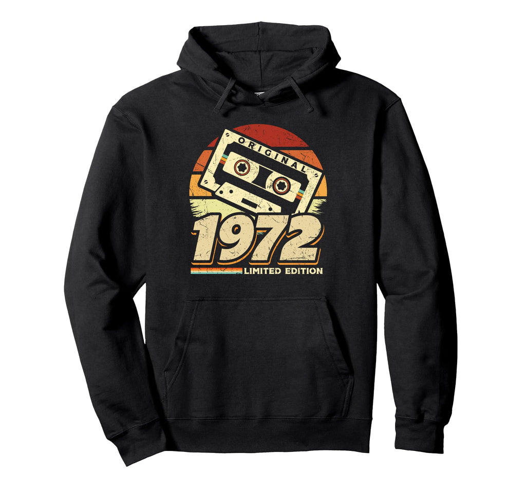 1972 Cassette Tape 52Th Birthday Hoodie - Novelty Apparel for Adults - T-Shirt, Sweatshirt, Hoodie