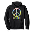Patchwork Peace Symbol Hoodie - Streetwear Style Men Women - T-Shirt, Sweatshirt, Hoodie