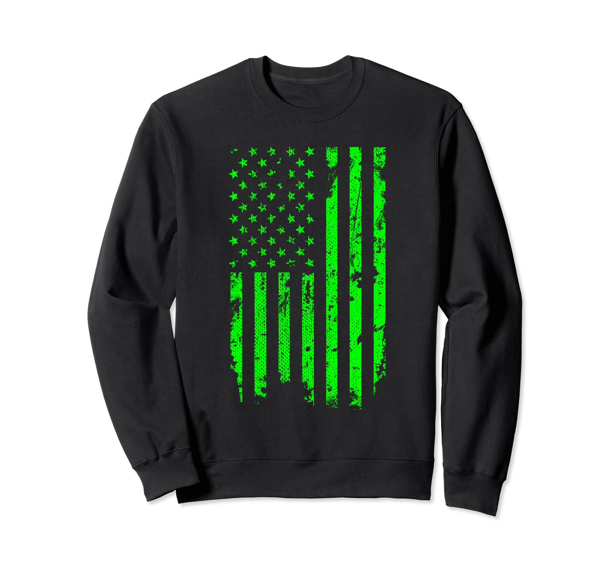 Distressed American Flag Sweatshirt - Minimalist Print Unisex - T-Shirt, Sweatshirt, Hoodie