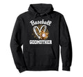 Baseball Godmother Leopard Heart Mom Hoodie - Casual Everyday Wear Unisex - T-Shirt, Sweatshirt, Hoodie