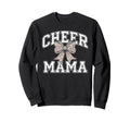 Cheer Mom Mother Bow Cheerleader Game Sweatshirt - Unique Graphic Unisex - T-Shirt, Sweatshirt, Hoodie
