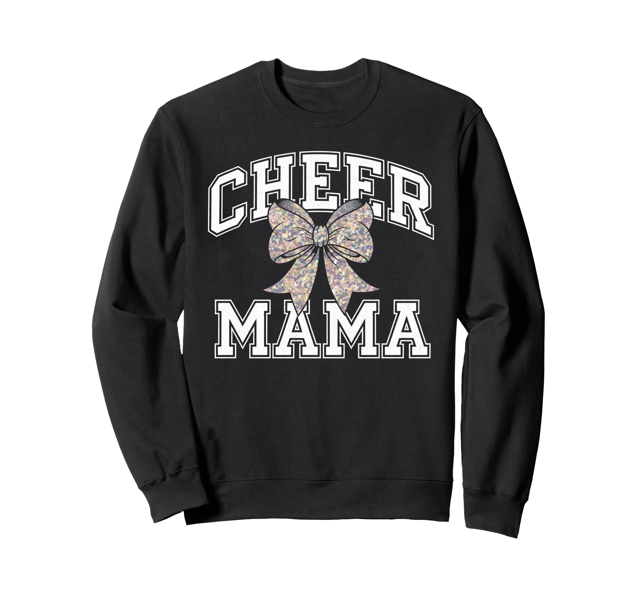 Cheer Mom Mother Bow Cheerleader Game Sweatshirt - Unique Graphic Unisex - T-Shirt, Sweatshirt, Hoodie