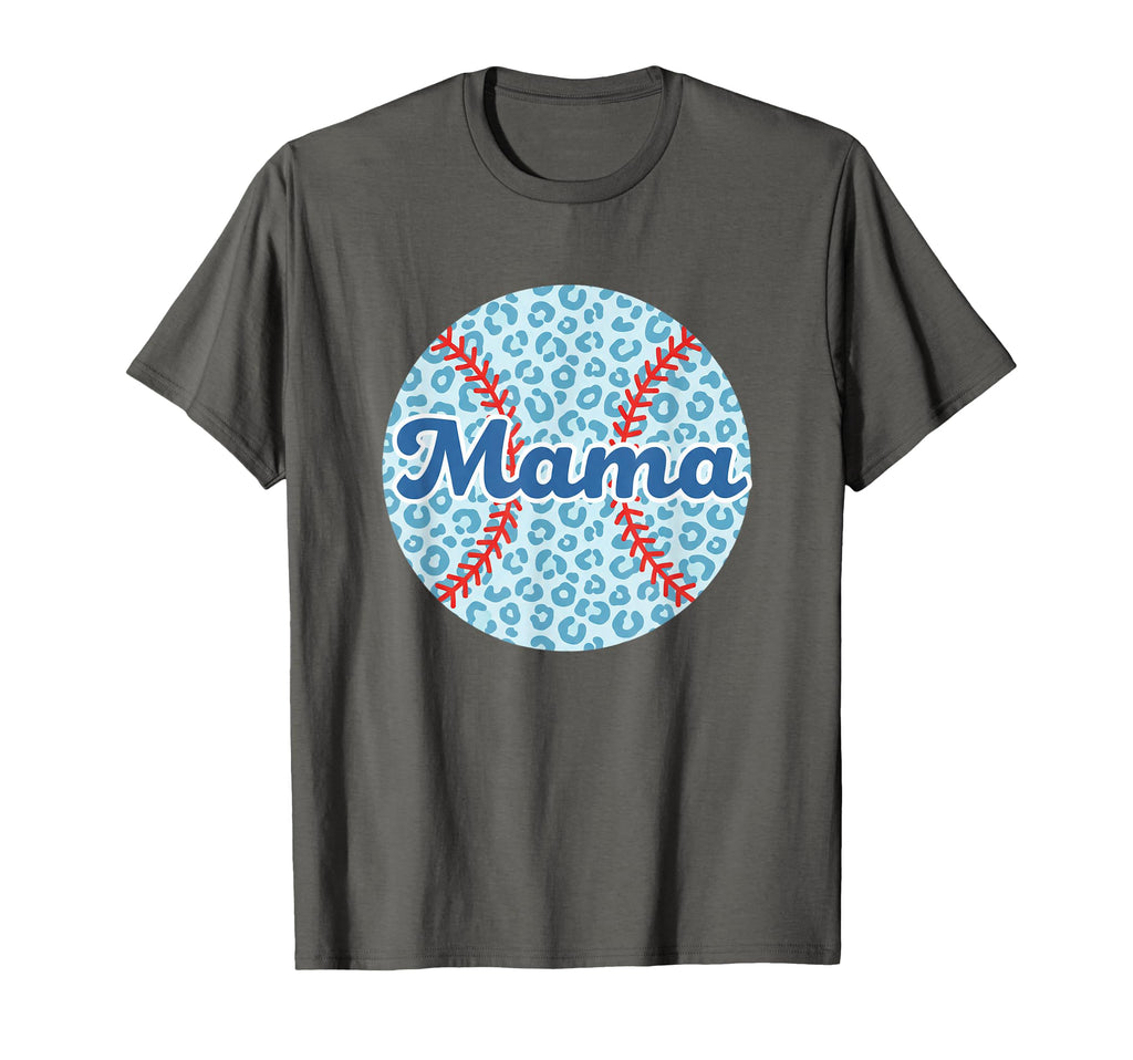 Mama Leopard Baseball Mom Circle T-Shirt - Casual Everyday Wear Unisex - T-Shirt, Sweatshirt, Hoodie