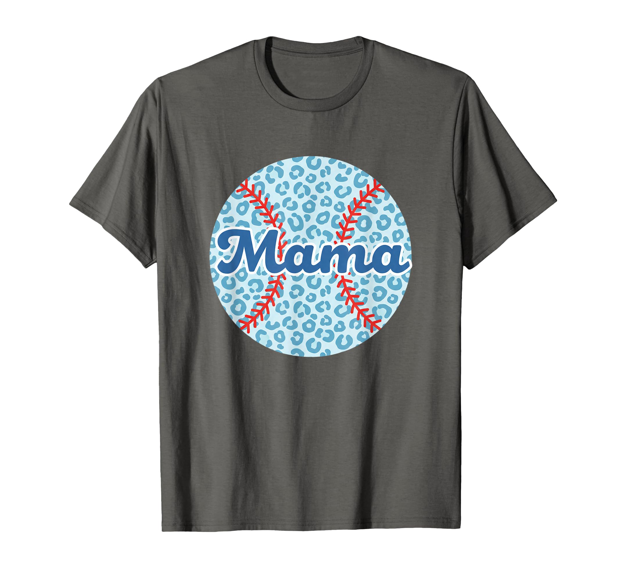 Mama Leopard Baseball Mom Circle T-Shirt - Casual Everyday Wear Unisex - T-Shirt, Sweatshirt, Hoodie