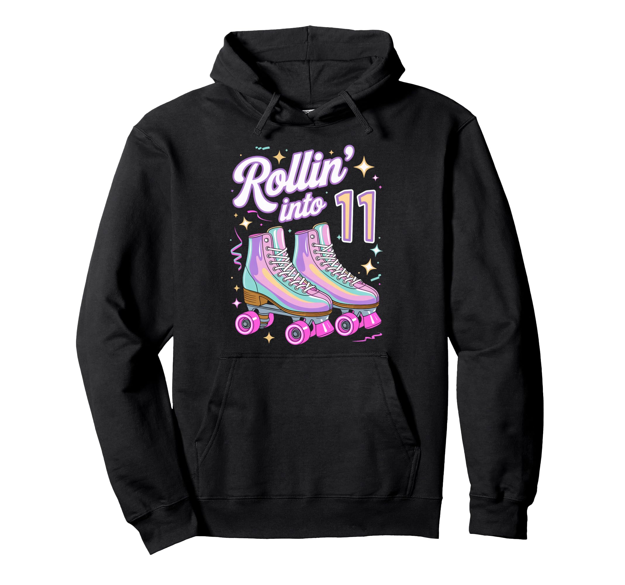 Rollin Into 11 Roller Skating 11Th Hoodie - Minimalist Print for Adults - T-Shirt, Sweatshirt, Hoodie