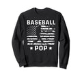Baseball Pop Dad Usa Flag 4Th Sweatshirt - Aesthetic Graphic for Adults - T-Shirt, Sweatshirt, Hoodie