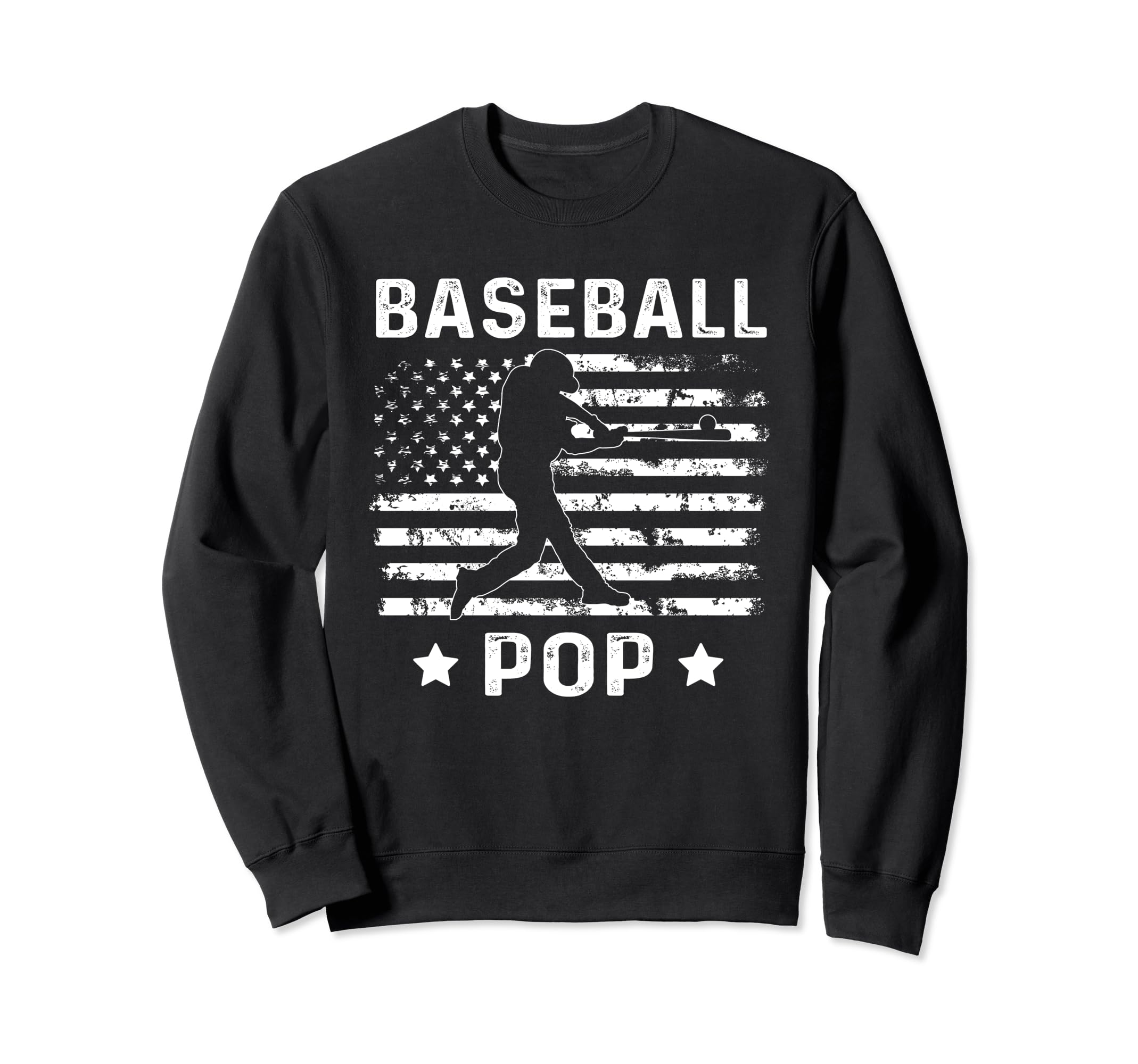 Baseball Pop Dad Usa Flag 4Th Sweatshirt - Aesthetic Graphic for Adults - T-Shirt, Sweatshirt, Hoodie