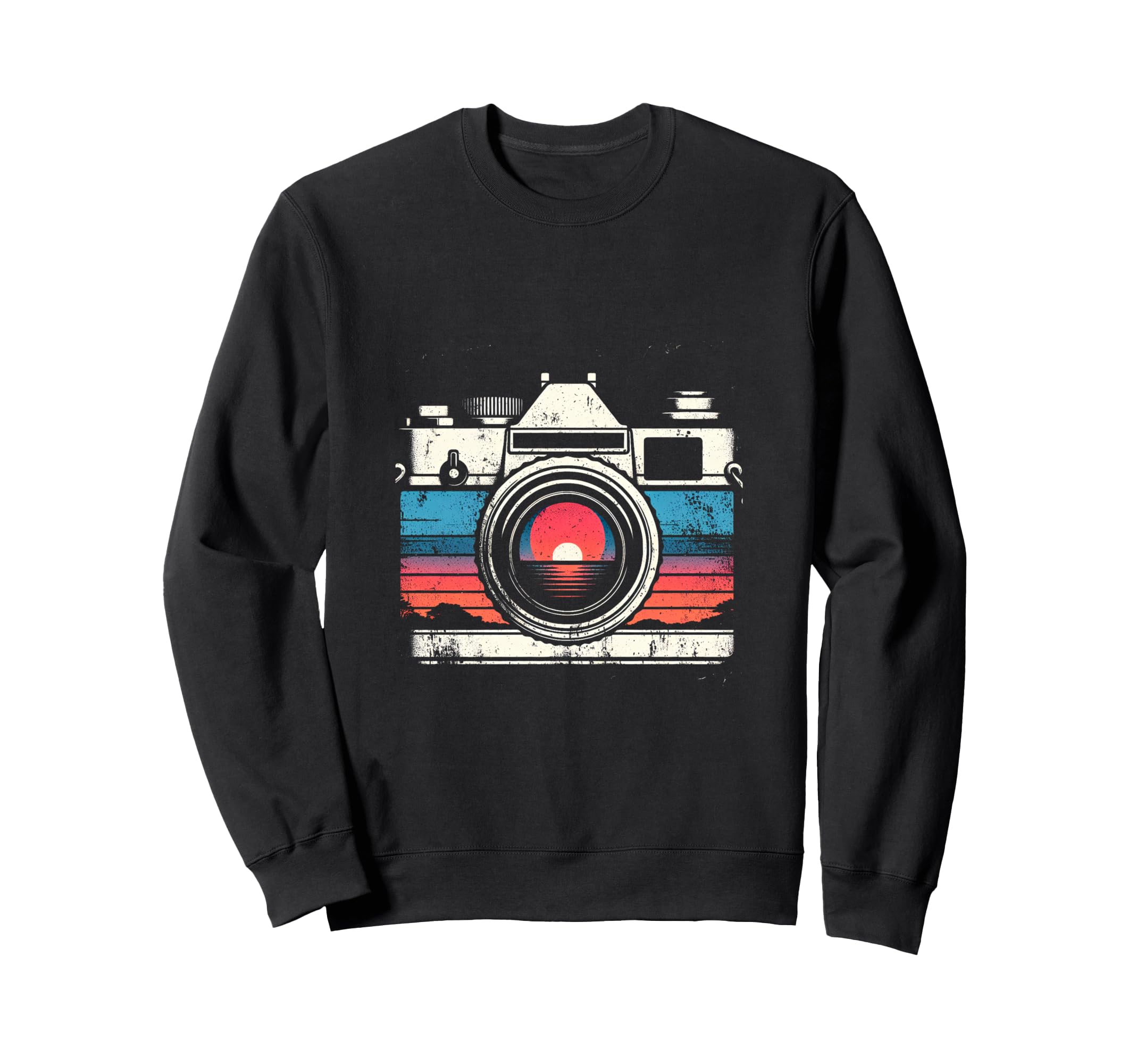 Camera Sunset T-Shirt - Minimalist Print for Adults - T-Shirt, Sweatshirt, Hoodie
