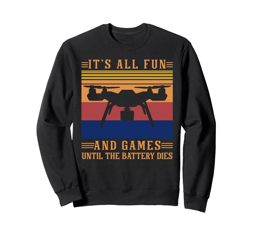 Camera Drones Battery Sweatshirt - Unique Graphic Men Women - T-Shirt, Sweatshirt, Hoodie