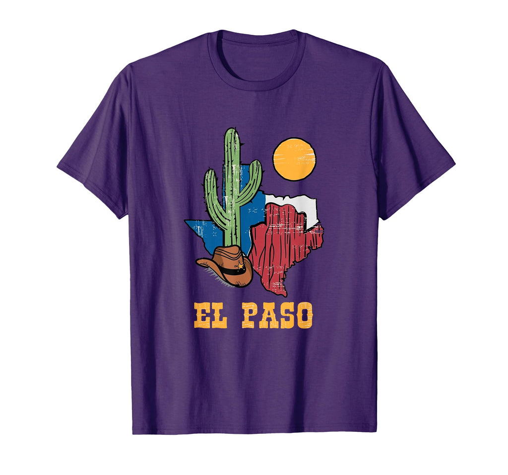 El Paso Texas Map Cowboy Hat And T-Shirt - Casual Everyday Wear for Adults - T-Shirt, Sweatshirt, Hoodie