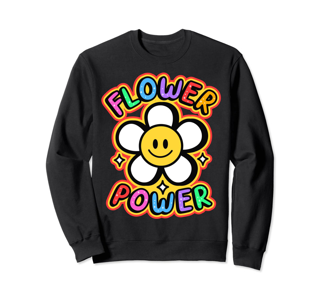 Hippie Psychedelic Flower Power Sweatshirt - Novelty Apparel for Adults - T-Shirt, Sweatshirt, Hoodie
