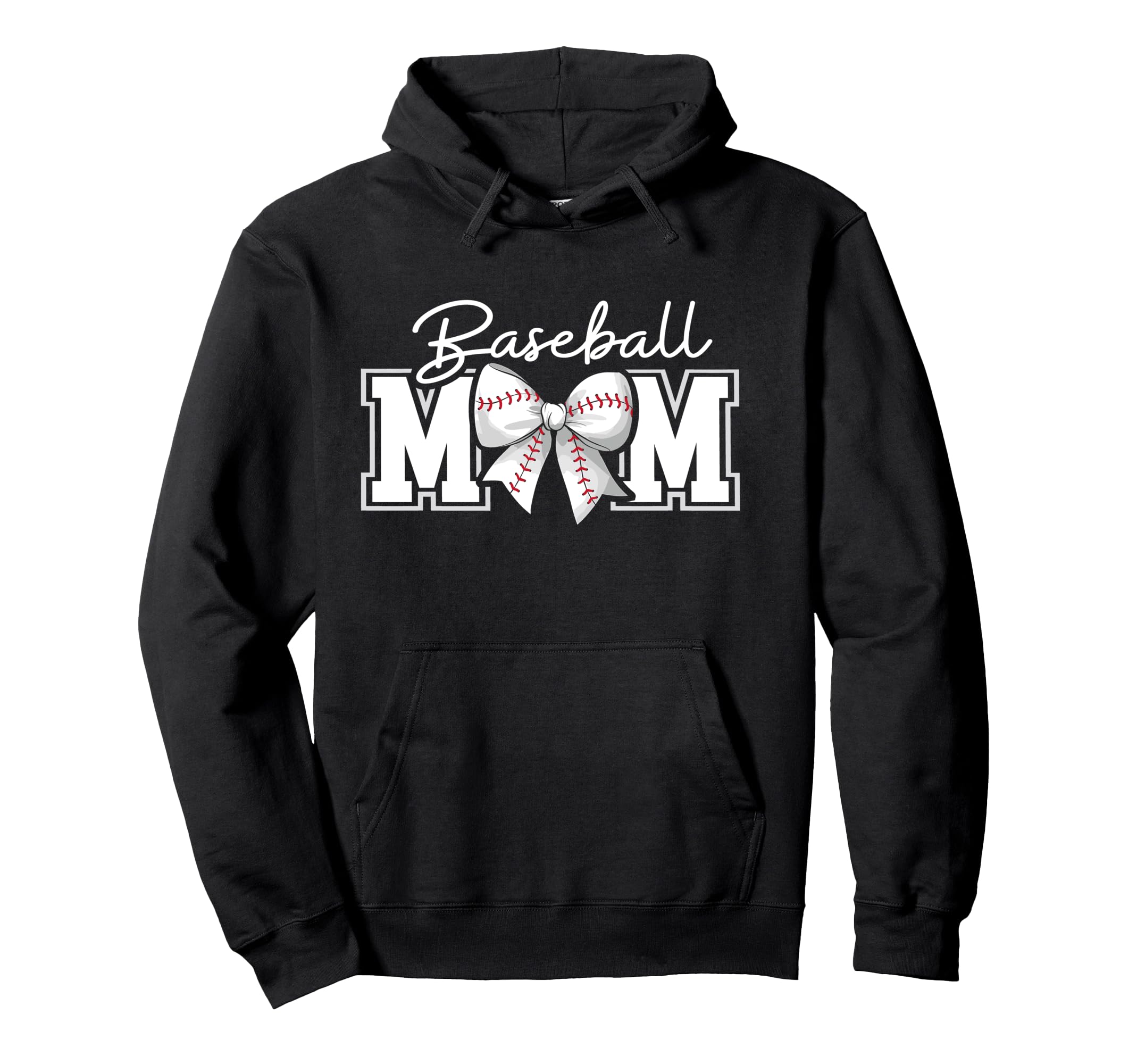 Baseball Coquette Bow Baseball Mom Hoodie - Custom Art Print Men Women - T-Shirt, Sweatshirt, Hoodie