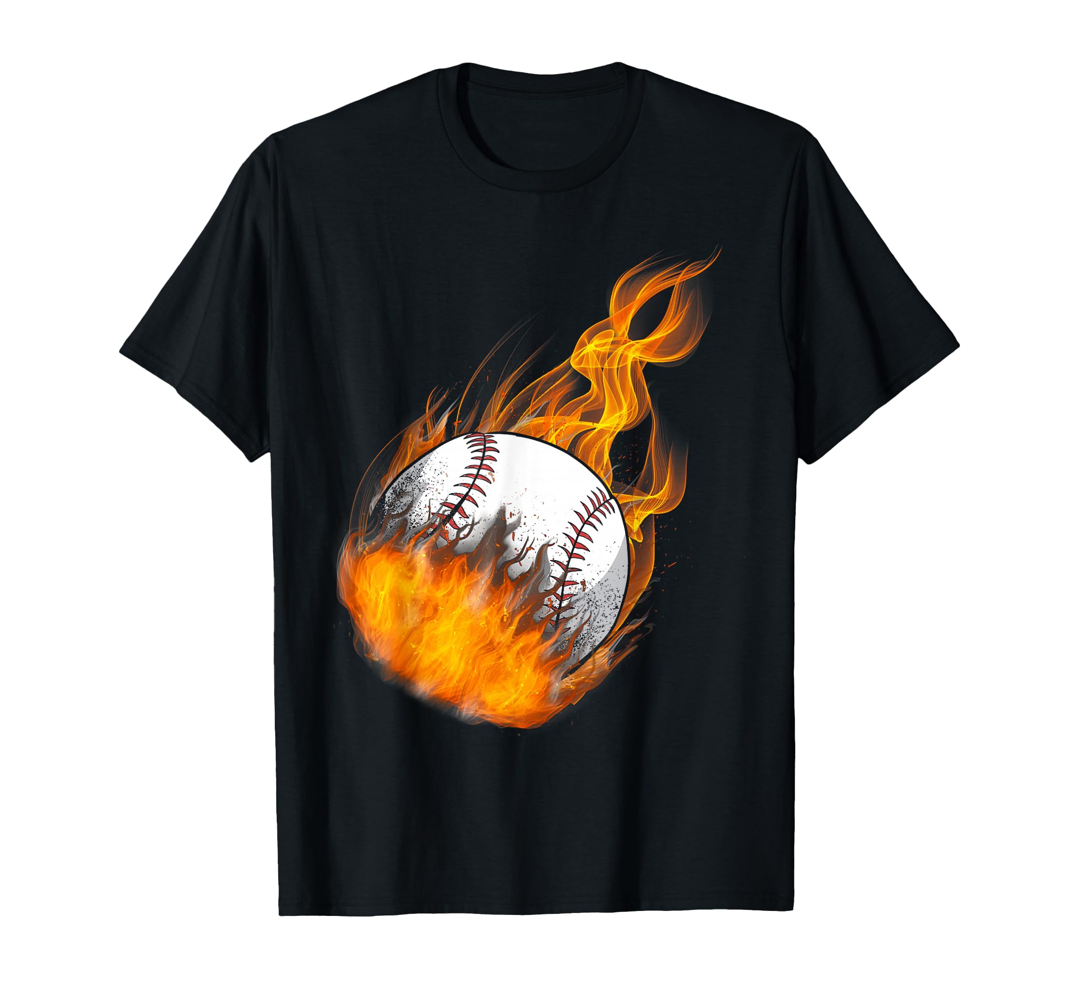 Baseball Fan Fire T-Shirt - Trendy Graphic Men Women - T-Shirt, Sweatshirt, Hoodie