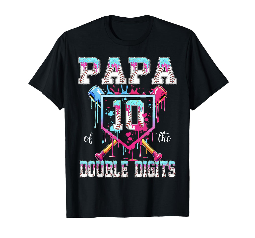 Papa Double Digits 10Th Birthday T-Shirt - Unique Graphic Men Women - T-Shirt, Sweatshirt, Hoodie