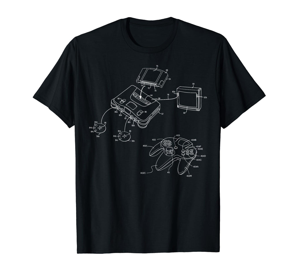 Gaming Diagram Video Game Controller T-Shirt - Minimalist Print Unisex - T-Shirt, Sweatshirt, Hoodie