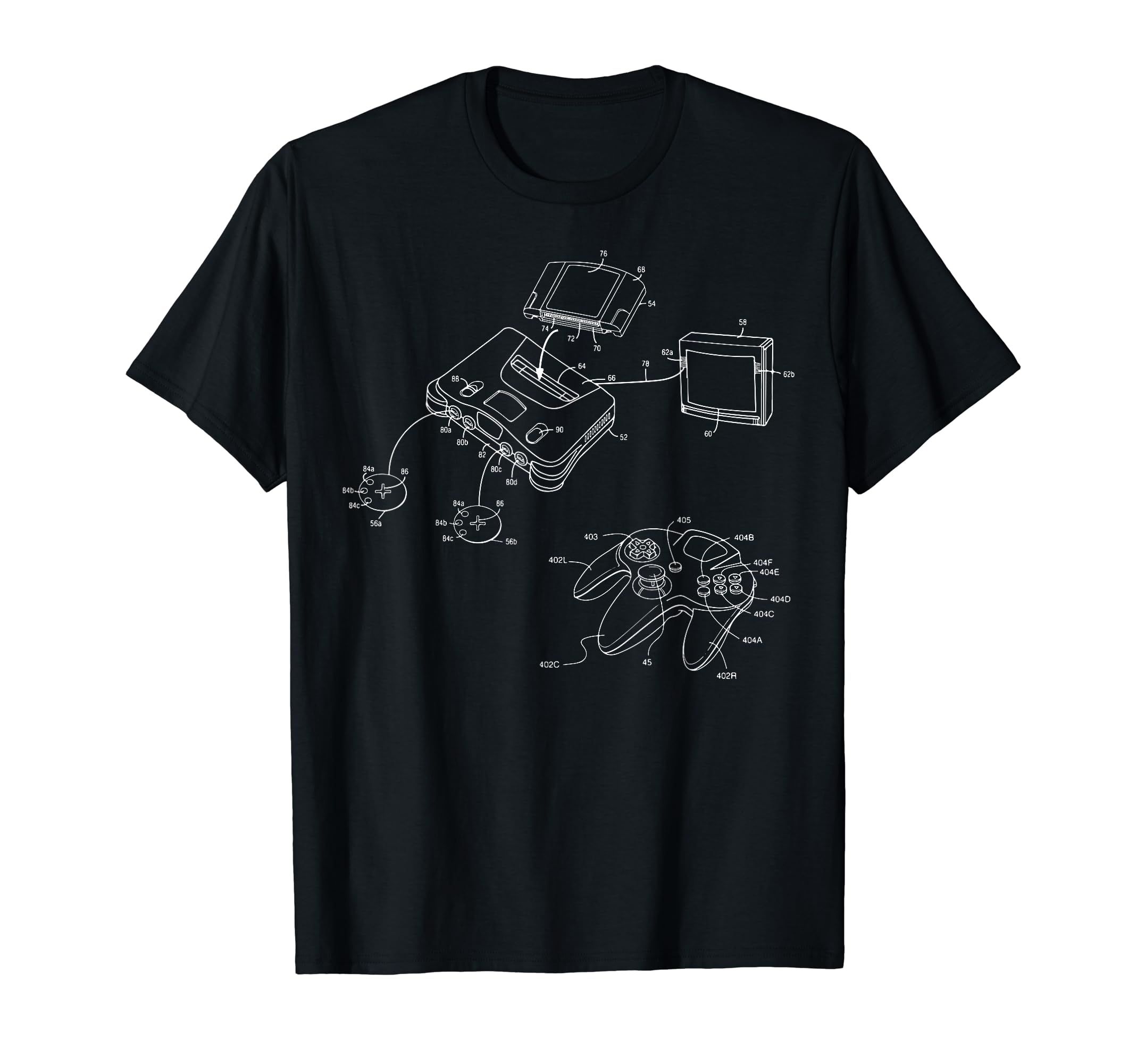 Gaming Diagram Video Game Controller T-Shirt - Minimalist Print Unisex - T-Shirt, Sweatshirt, Hoodie