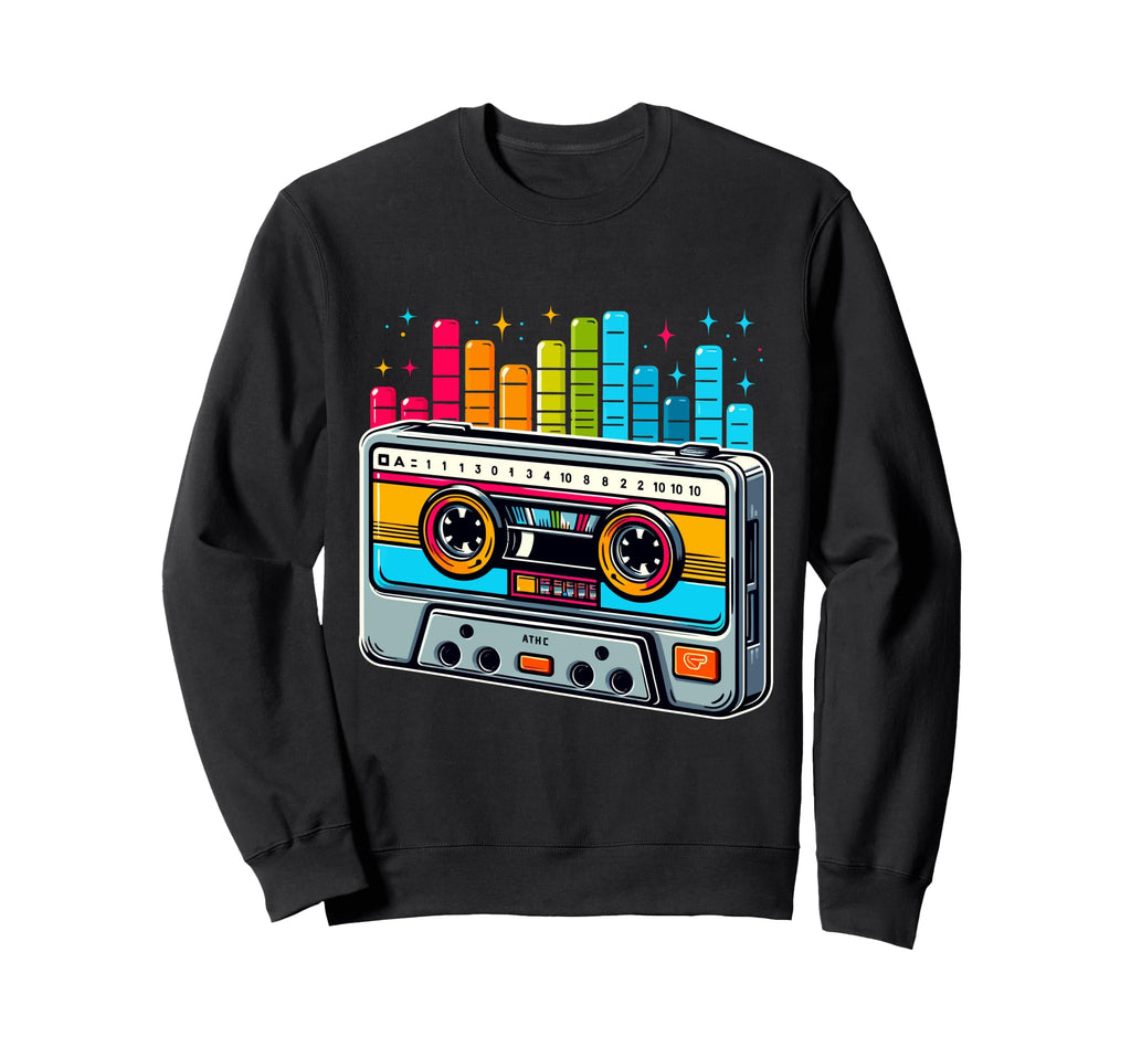 Cassette Tape Music Lover Sweatshirt - Minimalist Print for Adults - T-Shirt, Sweatshirt, Hoodie