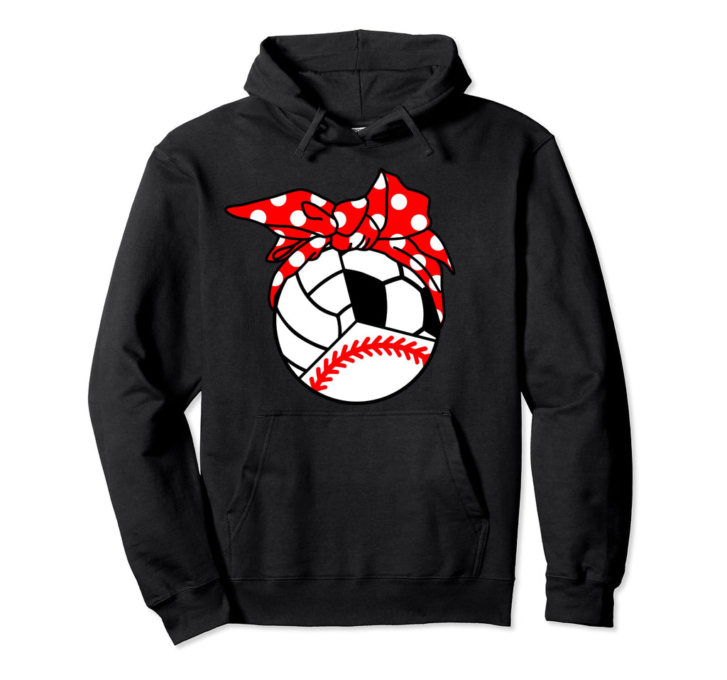 Baseball Volleyball Soccer Player Hoodie - Fun Novelty Design for Adults - T-Shirt, Sweatshirt, Hoodie