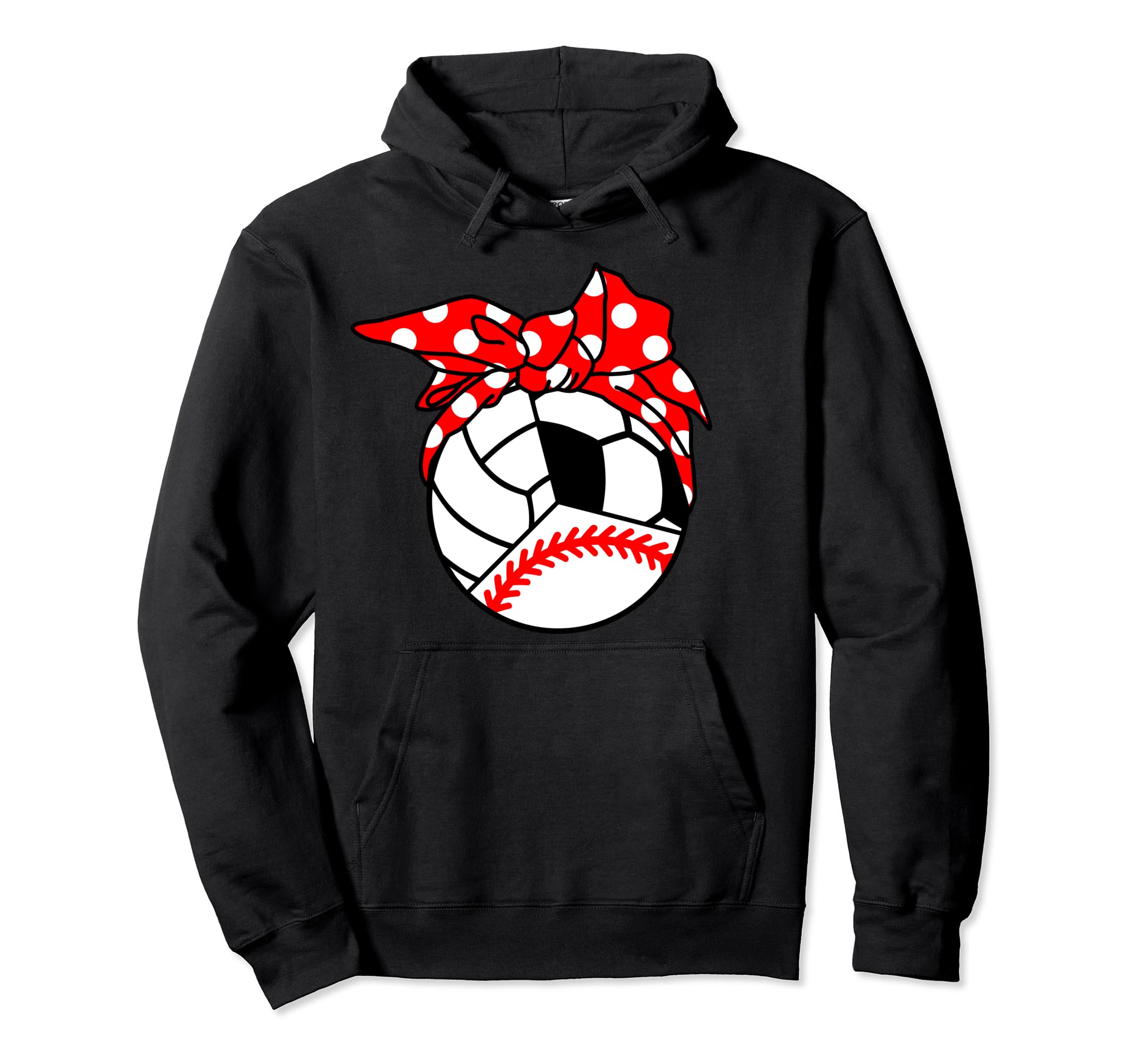 Baseball Volleyball Soccer Player Hoodie - Fun Novelty Design for Adults - T-Shirt, Sweatshirt, Hoodie