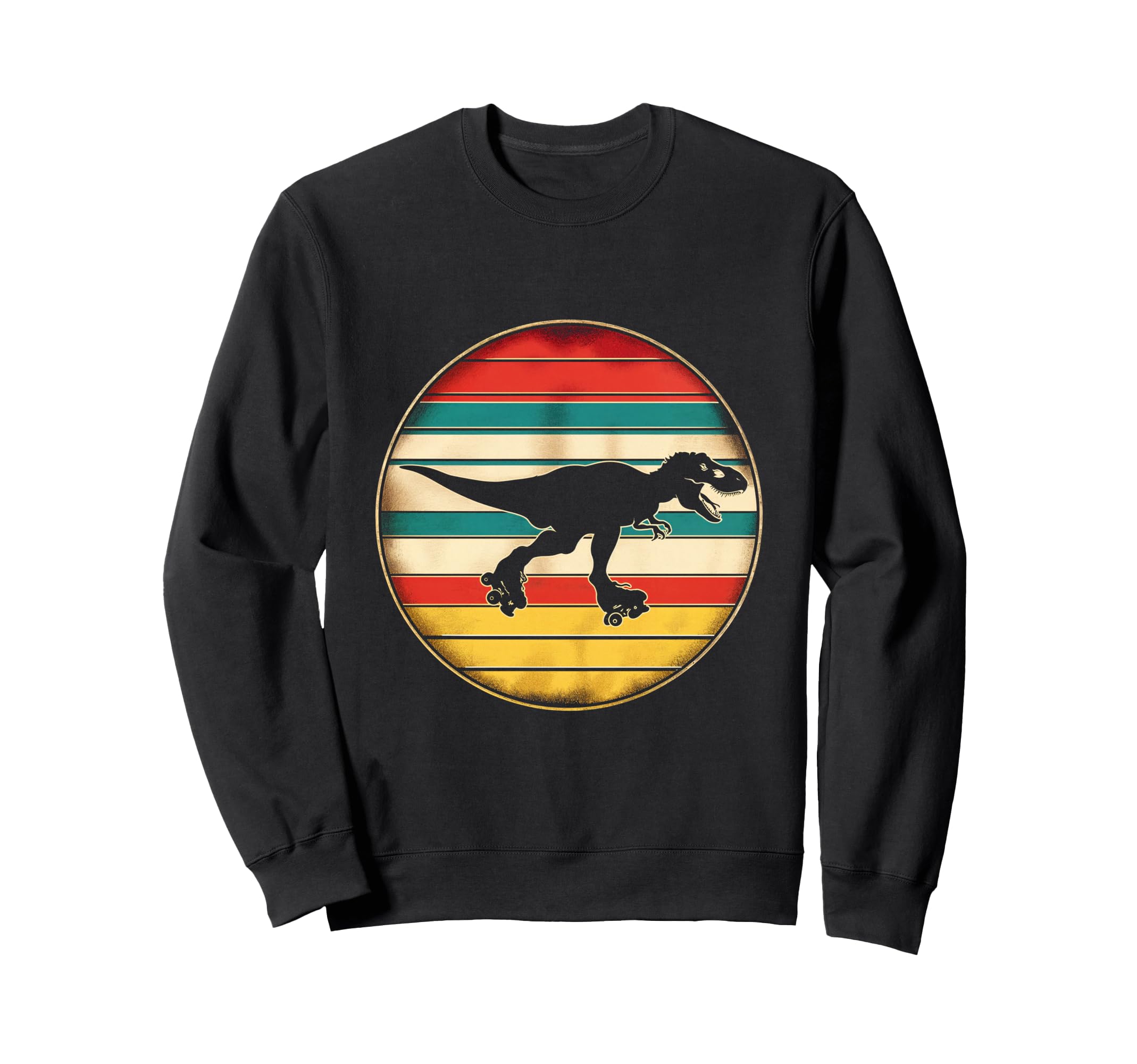 Roller Skate Dinosaur Sweatshirt - Minimalist Print for Adults - T-Shirt, Sweatshirt, Hoodie