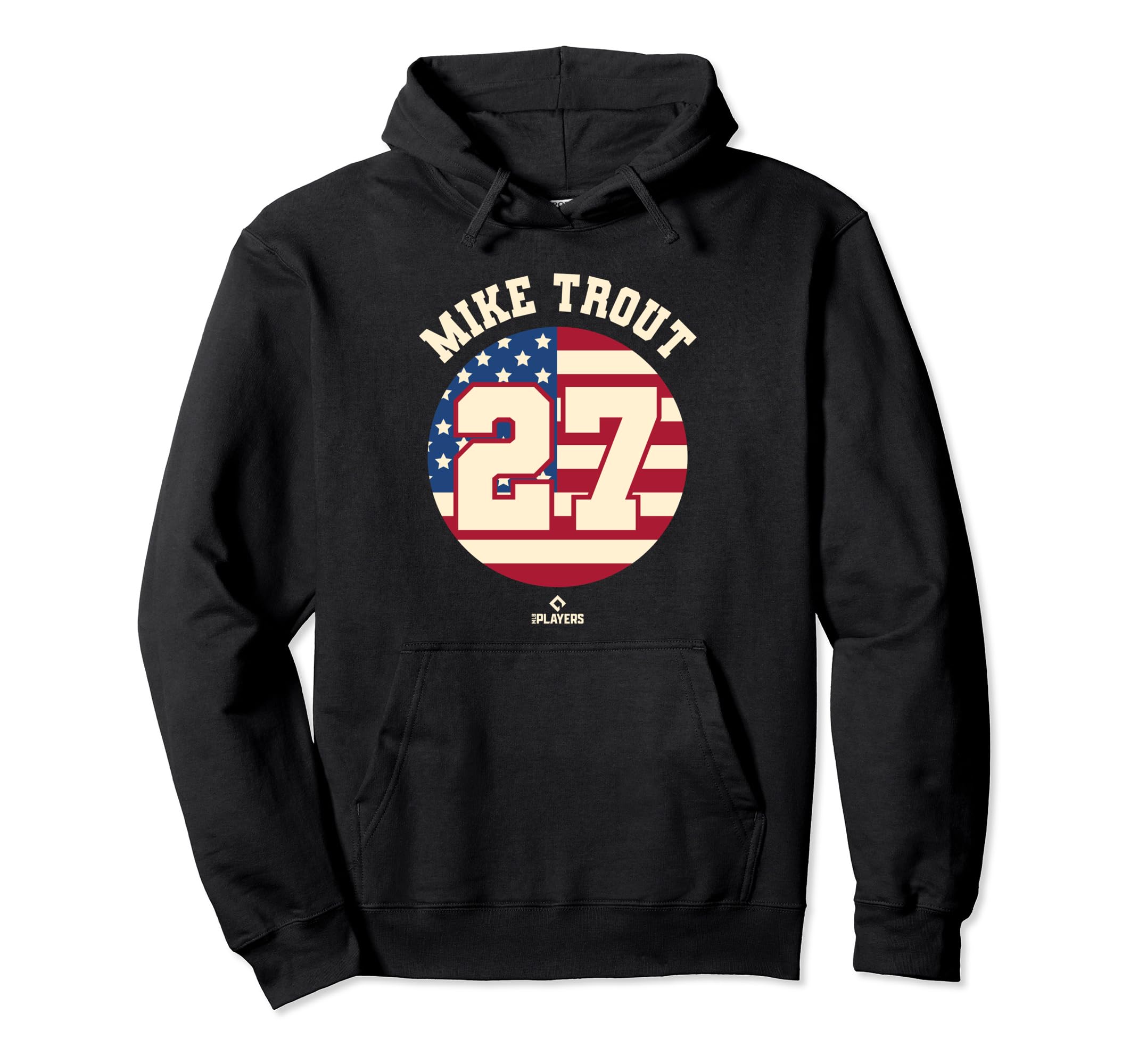 Mike Trout American Flag Los Angeles Hoodie - Fun Novelty Design Unisex - T-Shirt, Sweatshirt, Hoodie