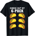 Check Out My Six Pack Funny Taco saying - Adult & Kids T-Shirts, Sweatshirts & Hoodies apparel design preview 1