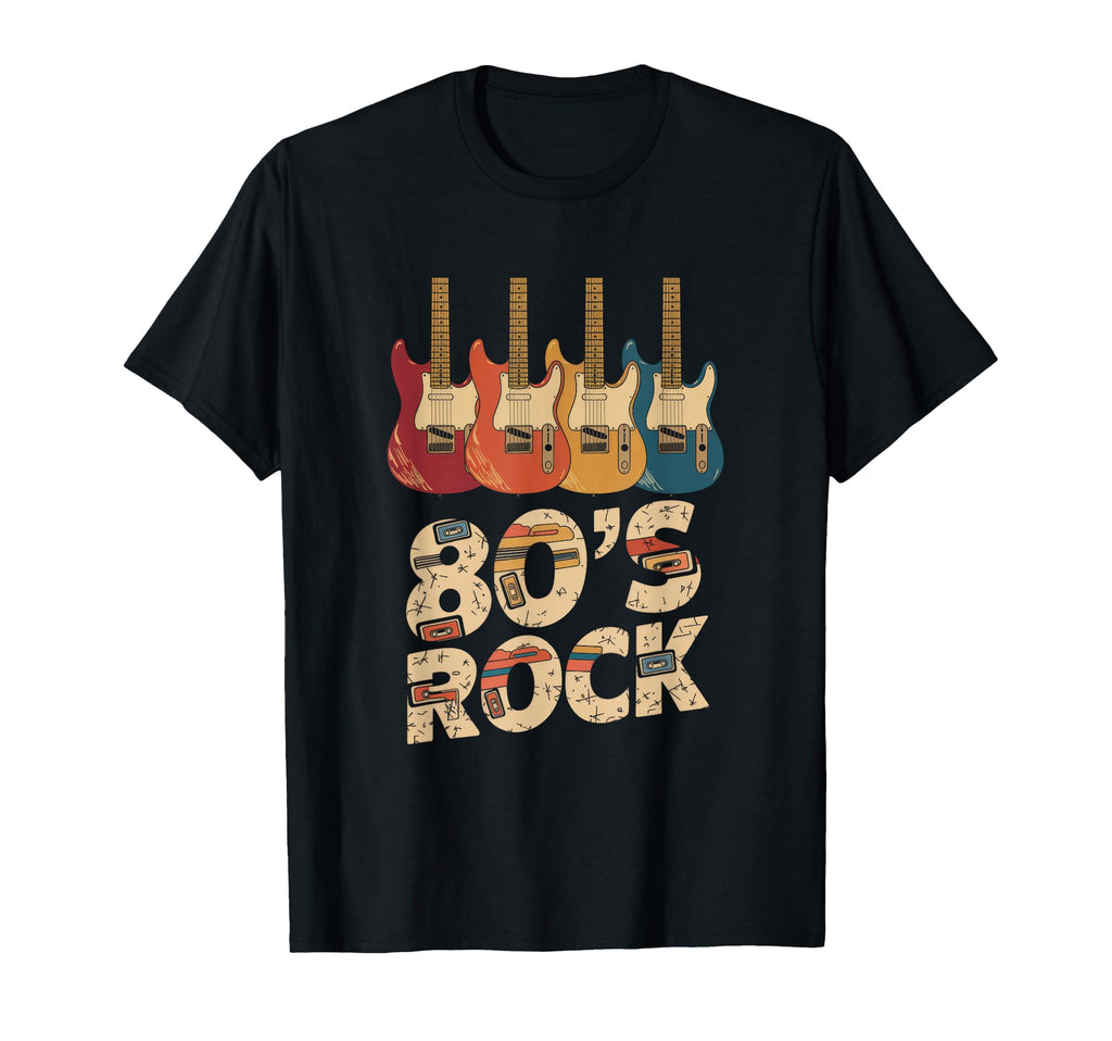 80S Rock Rock Band Guitar Cassette Tape T-Shirt - Aesthetic Graphic Unisex - T-Shirt, Sweatshirt, Hoodie