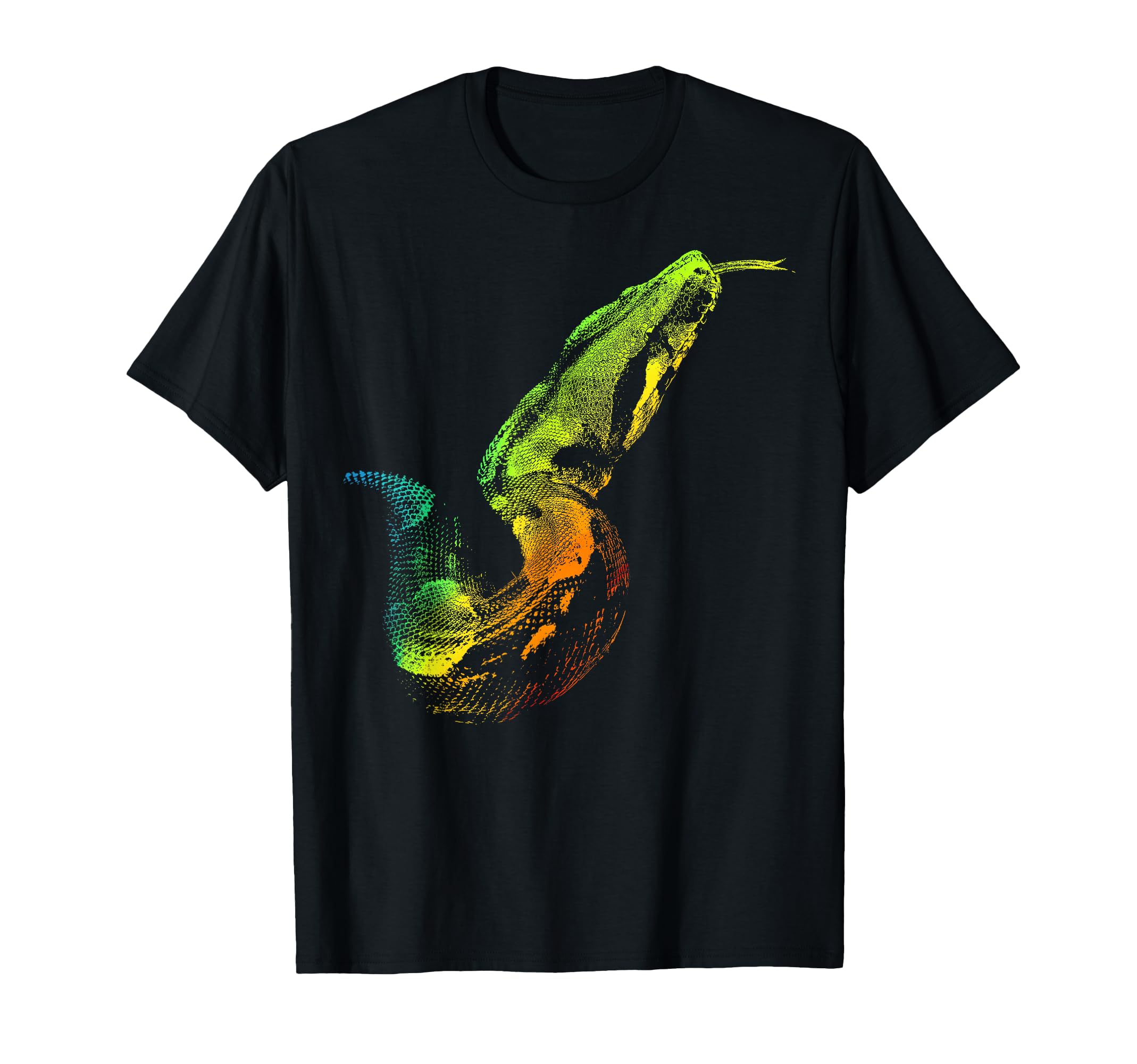 Boa Constrictor Colorful Rainbow T-Shirt - Minimalist Print Men Women - T-Shirt, Sweatshirt, Hoodie